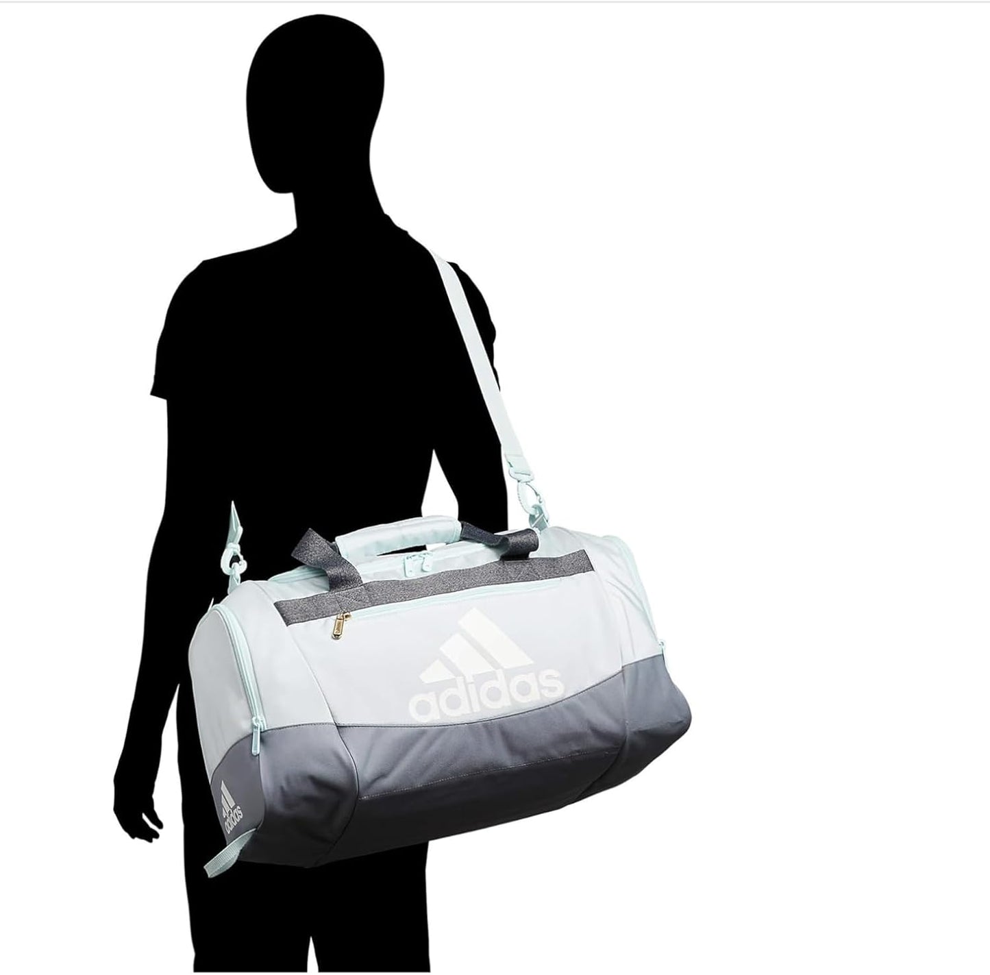 adidas Unisex Defender 4.0 Gym Duffel Bag for Men and Women, Two Tone White/Black, Small (38L)