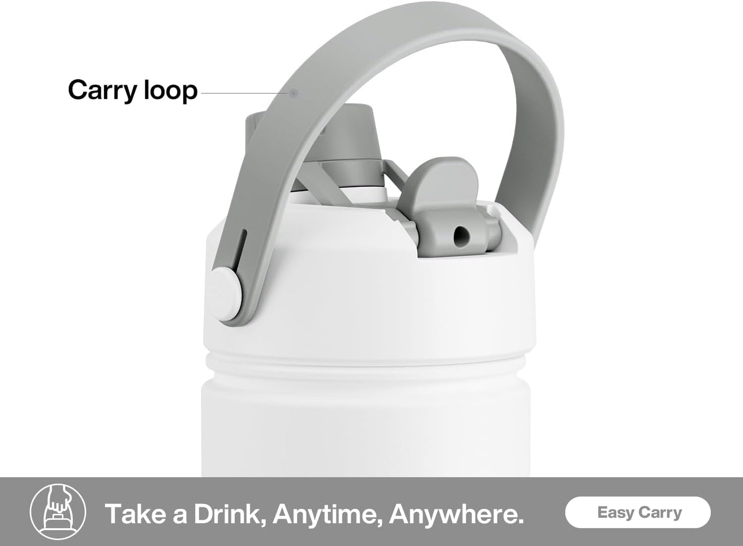 26 oz Insulated Water Bottle with 2-in-1 Straw and Spout Lid, Keep Cold 24H, Leak-Proof, Fits in Car Cup Holder, Stainless Steel Water Bottle for Sports, Travel, Gym, and School (Swamp Doodle)