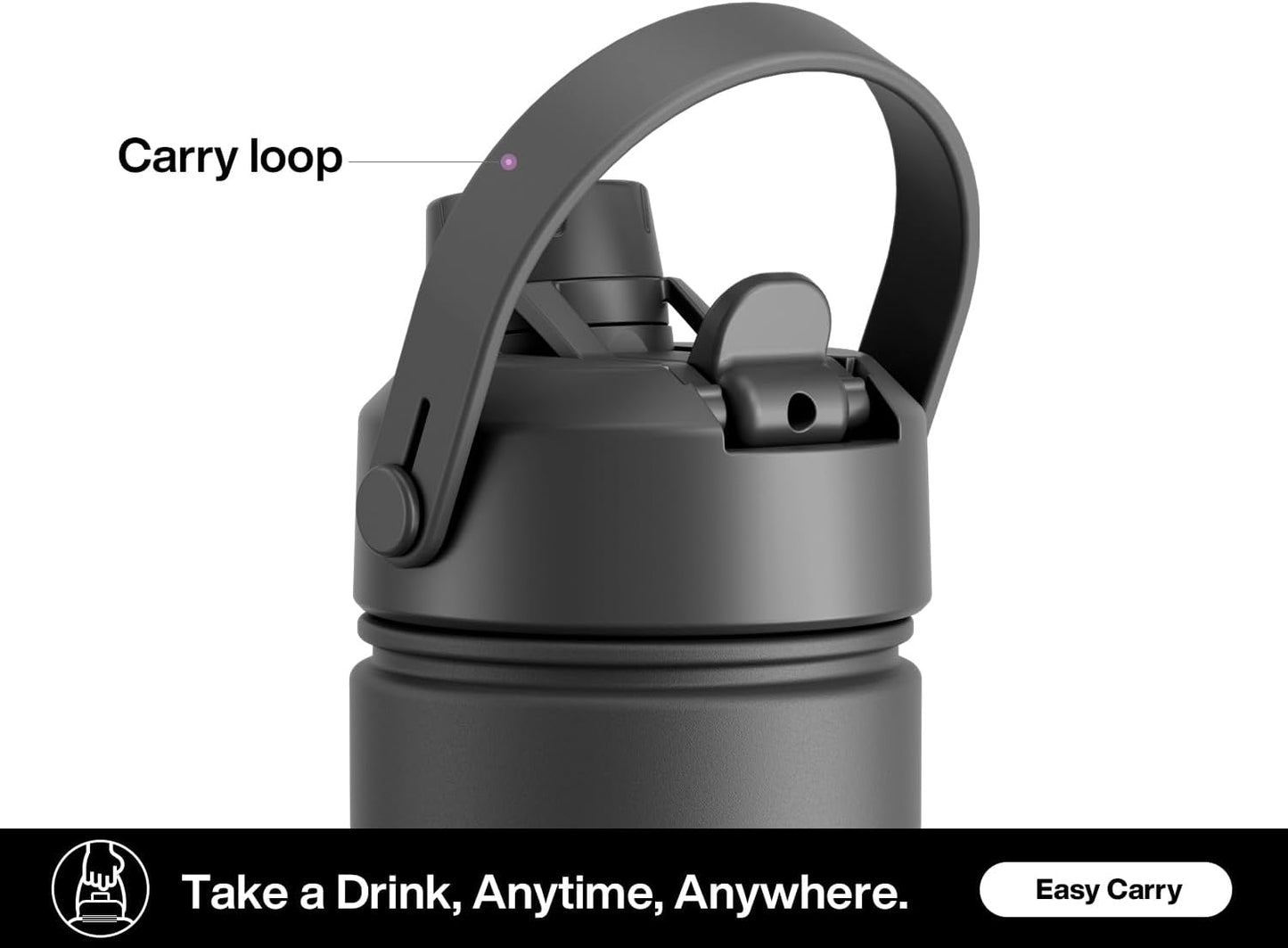 26 oz Insulated Water Bottle with 2-in-1 Straw and Spout Lid, Glow-in-the-Dark, 24H Cold, Leakproof, Fits in Car Cup Holder, Stainless Steel for Sports, Travel, and School (Twinkling Galaxy)