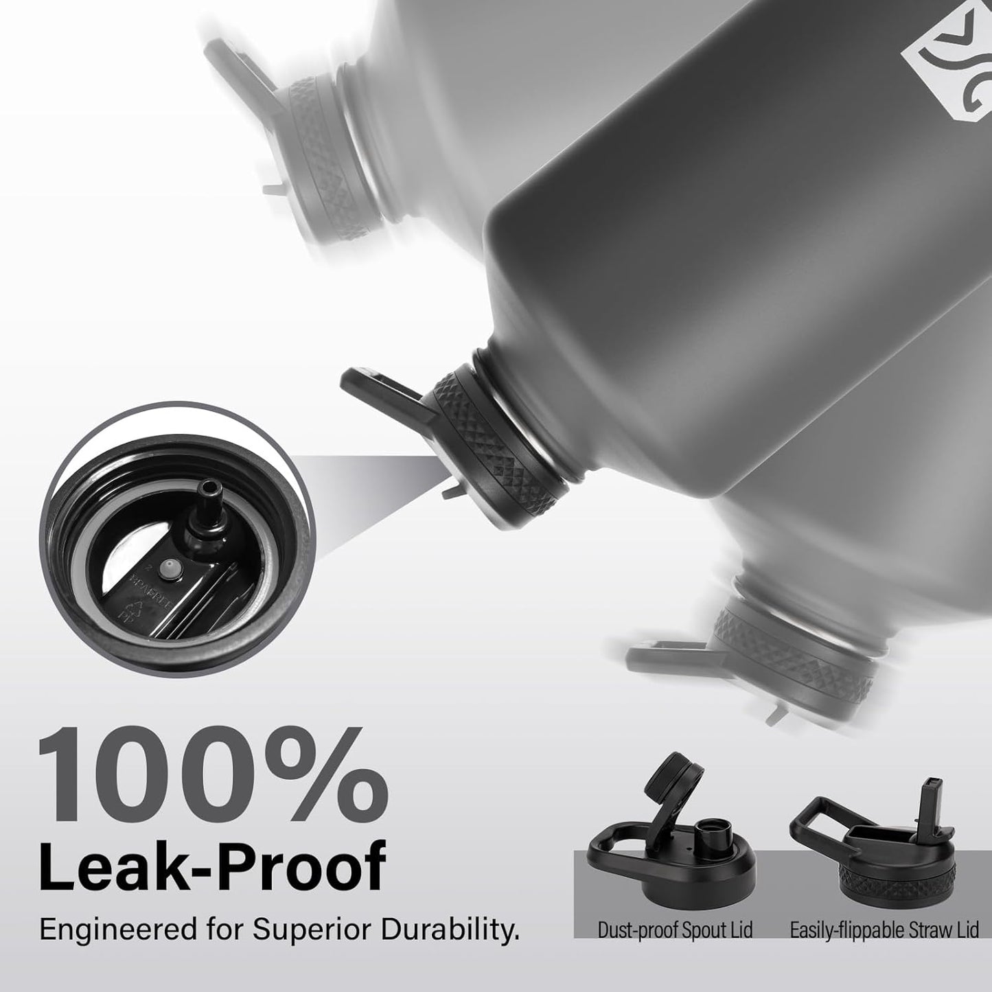 1 Gallon Water Bottle Insulated | Thickened Stainless Steel Vacuum Metal Water Jug | Portable Sports Large for Gym and Hiking with Straw, Carrier Bag, Handle Strap | BPA-Free 128 oz