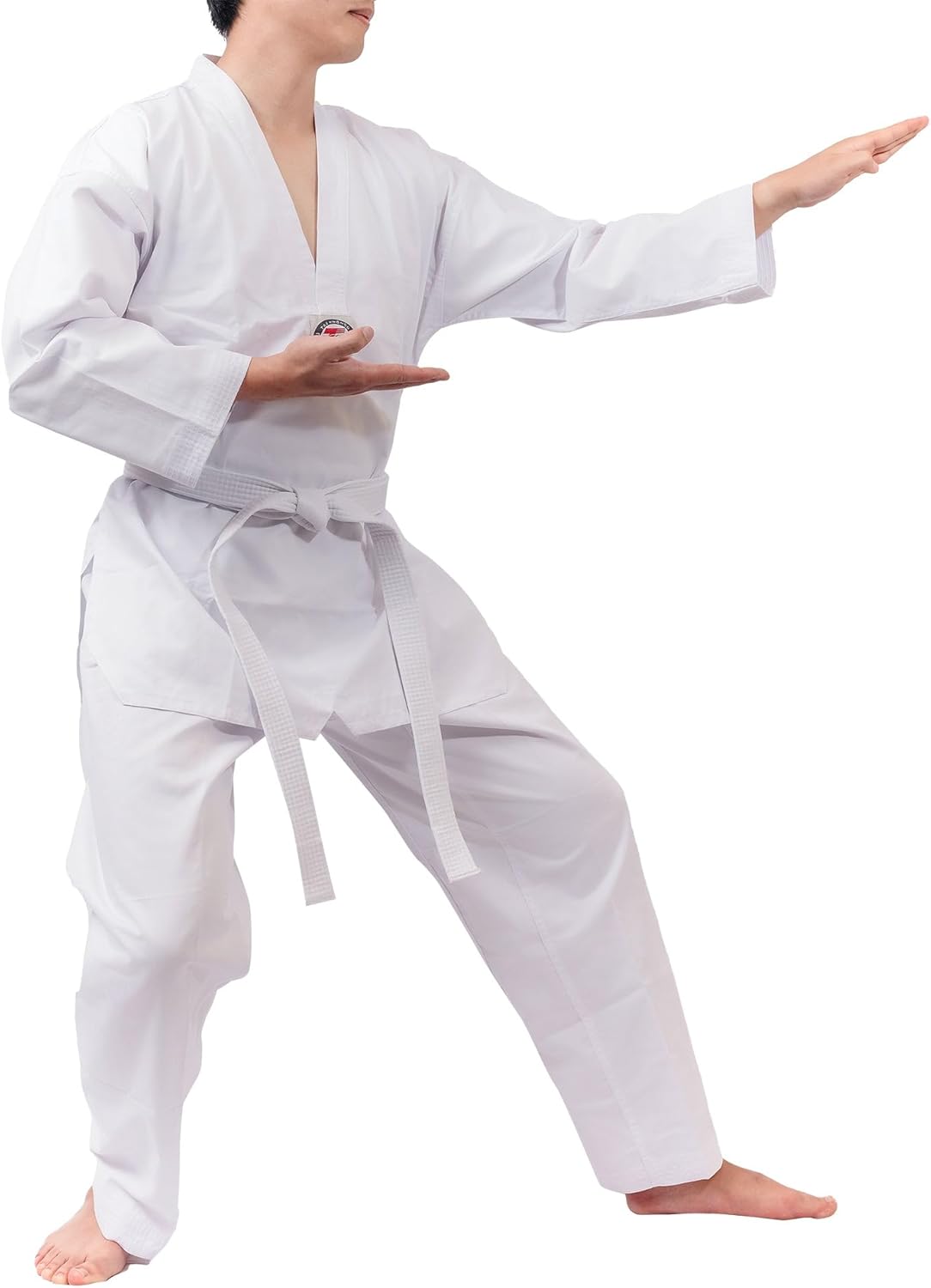 AAMA Student White V-Neck Taekwondo Uniform