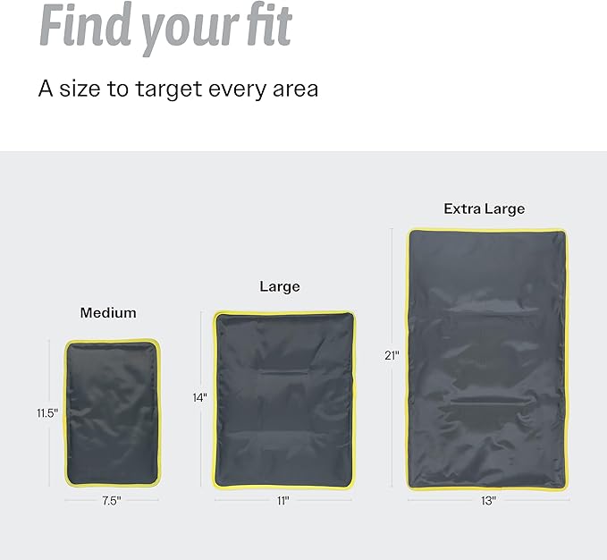 Hot & Cold Reusable Gel Packs (Medium, 2 Pack) Flexible Soft Compress - Ice & Heat Therapy for Injuries, Back, Shoulder, Hip, Knee, Joint Pain, Swelling, Bruises, Post Surgery - Sport Temp