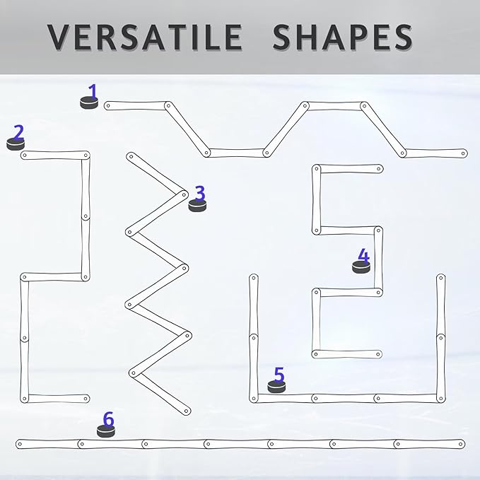Lightweight Hockey Stick Handling Training Equipment for Enhanced Handling, for Puck Control - Solid, Portable, Durable and Multi-Angle Adjustable, Black