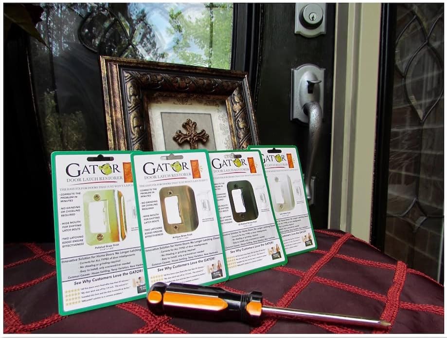 4-Pack Gator Door Latch Restorer - Strike Plate (Satin Nickel)