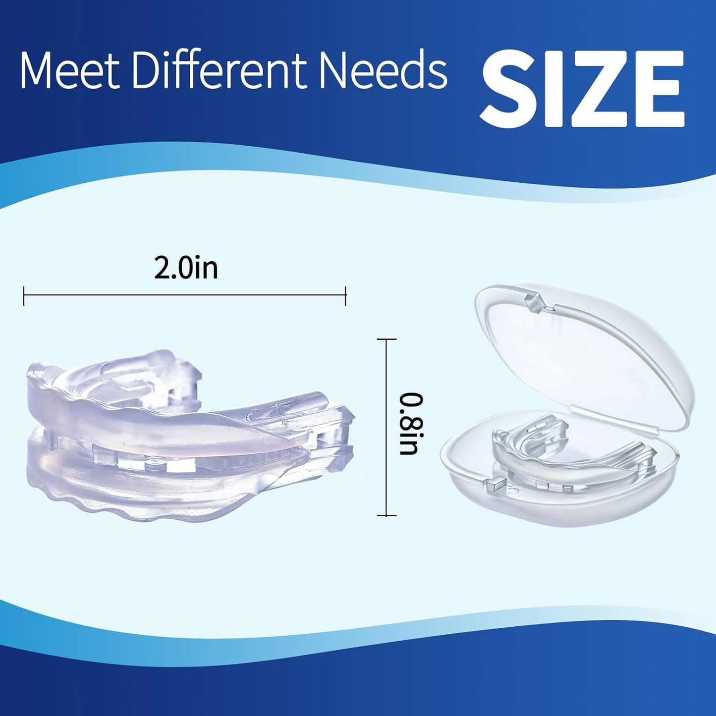 Anti-Snore Device-Reduce Snoring Aid for Men and Women Adjustable jaw advancement Device, Anti-snoring Mouthpiece Device mouthguard, Comfortable and Reusable snoring mouthguard