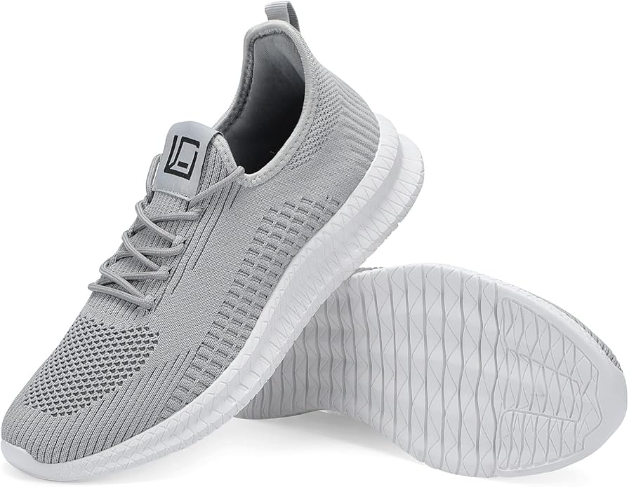 LCGJR Men's Running Shoes Ultra Lightweight Breathable Comfortable Walking Shoes Casual Fashion Sneakers Mesh Workout Shoes