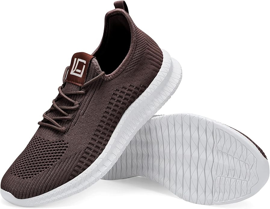 LCGJR Men's Running Shoes Ultra Lightweight Breathable Comfortable Walking Shoes Casual Fashion Sneakers Mesh Workout Shoes
