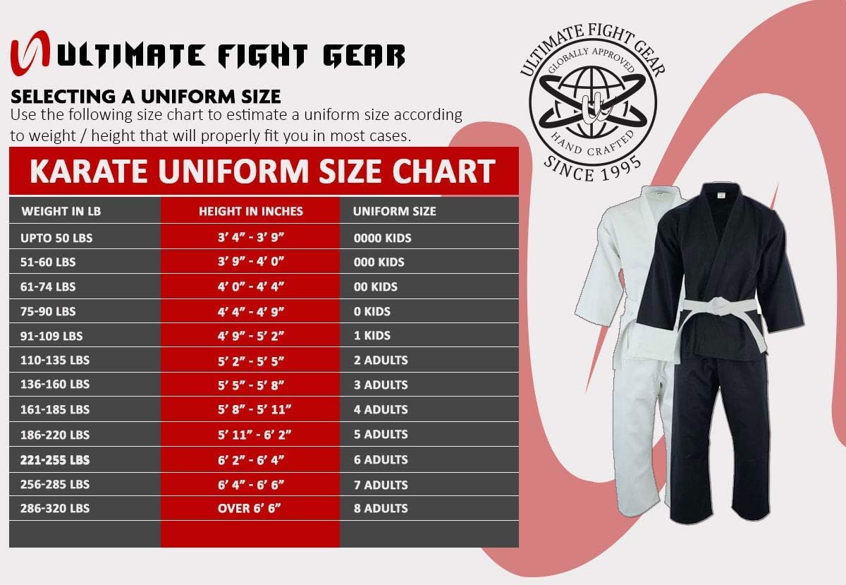 Light Weight Karate Uniform Gi - Kids Adults Unisex Belt Included