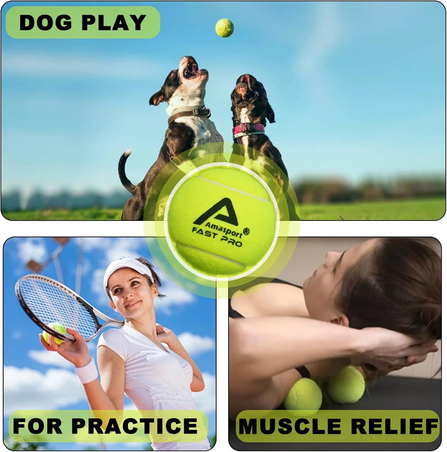 LITIAN Bulk Tennis Balls with Hopper Bag - 60 Pack Bucket High Elasticity Pressureless Practice Tennis Balls, Perfect for Training & Pet Dogs Play