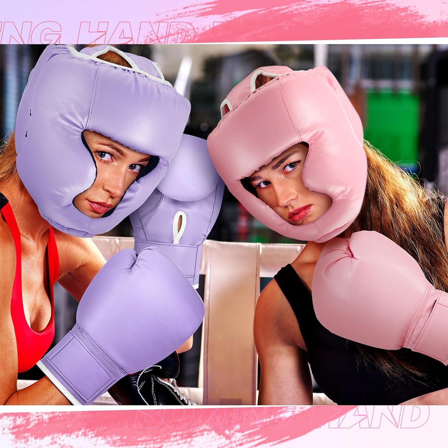 Kanayu 14 Pcs Boxing Set Including 2 Pair of 16 oz Boxing Gloves Headgear Helmet and Hand Wraps Mouth Guards Gifts for Adults Youth Beginners Training Equipment