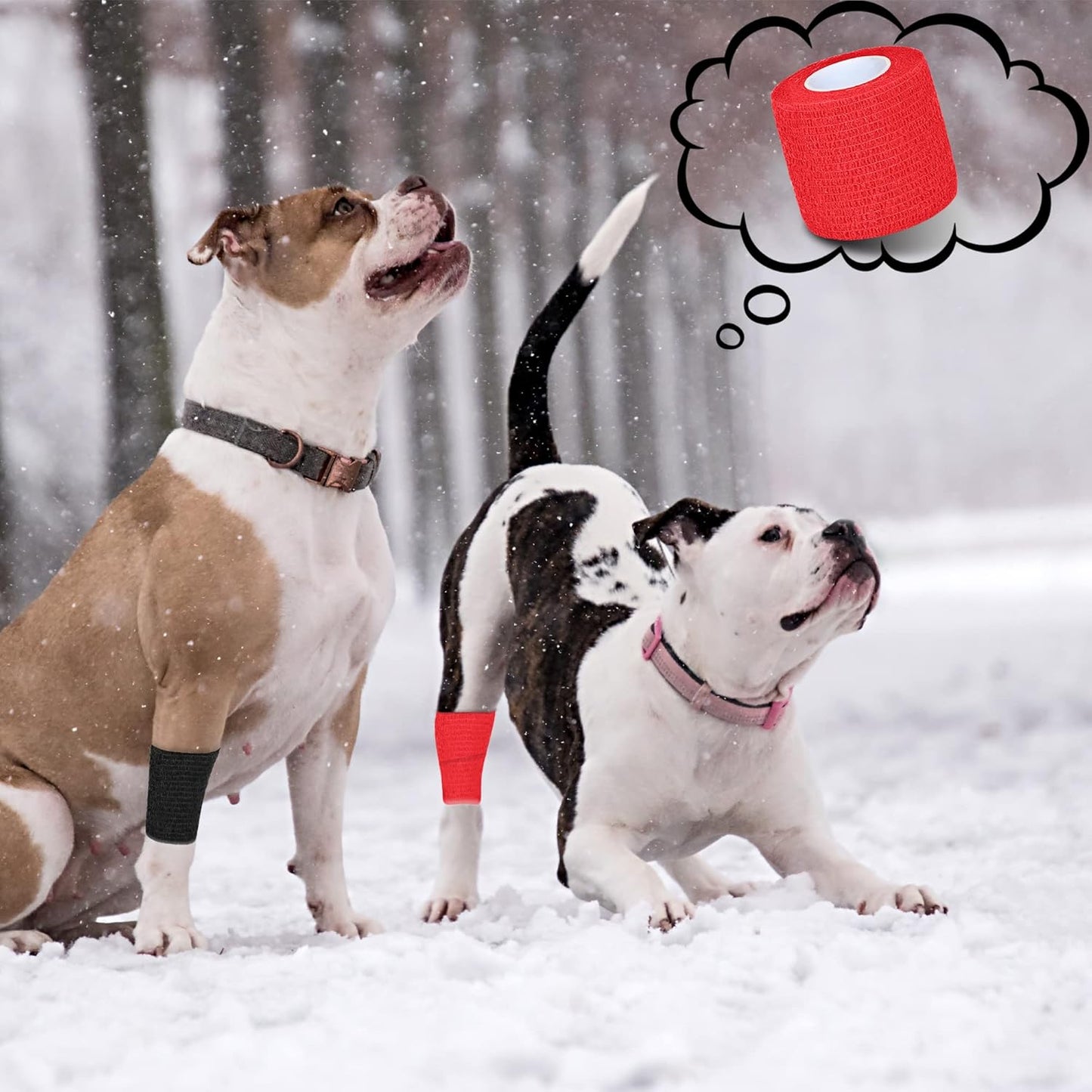 8 Pack 2 in x 5 Yards Cohesive Wrap Self Adhesive Bandage Wrap Elastic Self Adherent Wrap Self Stick Vet Tape for Athletic, Wrist, Ankle, Knees, Pets (Mixed Colors 1)