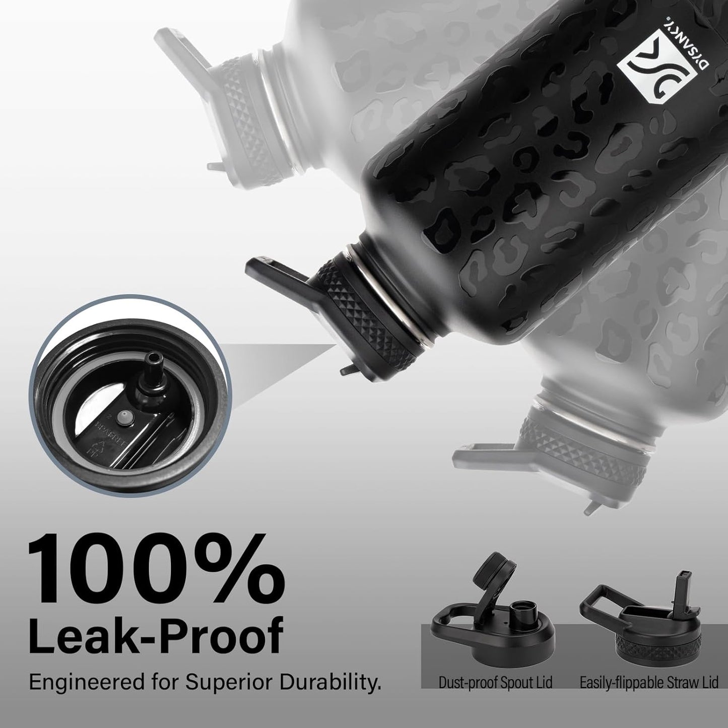 Insulated Water Bottle | Thickened Stainless Steel Vacuum Metal | Portable Sports Half Gallon Large Water Jug for Gym and Hiking with Straw, Carrier Bag, Handle Strap | BPA-Free 64 oz