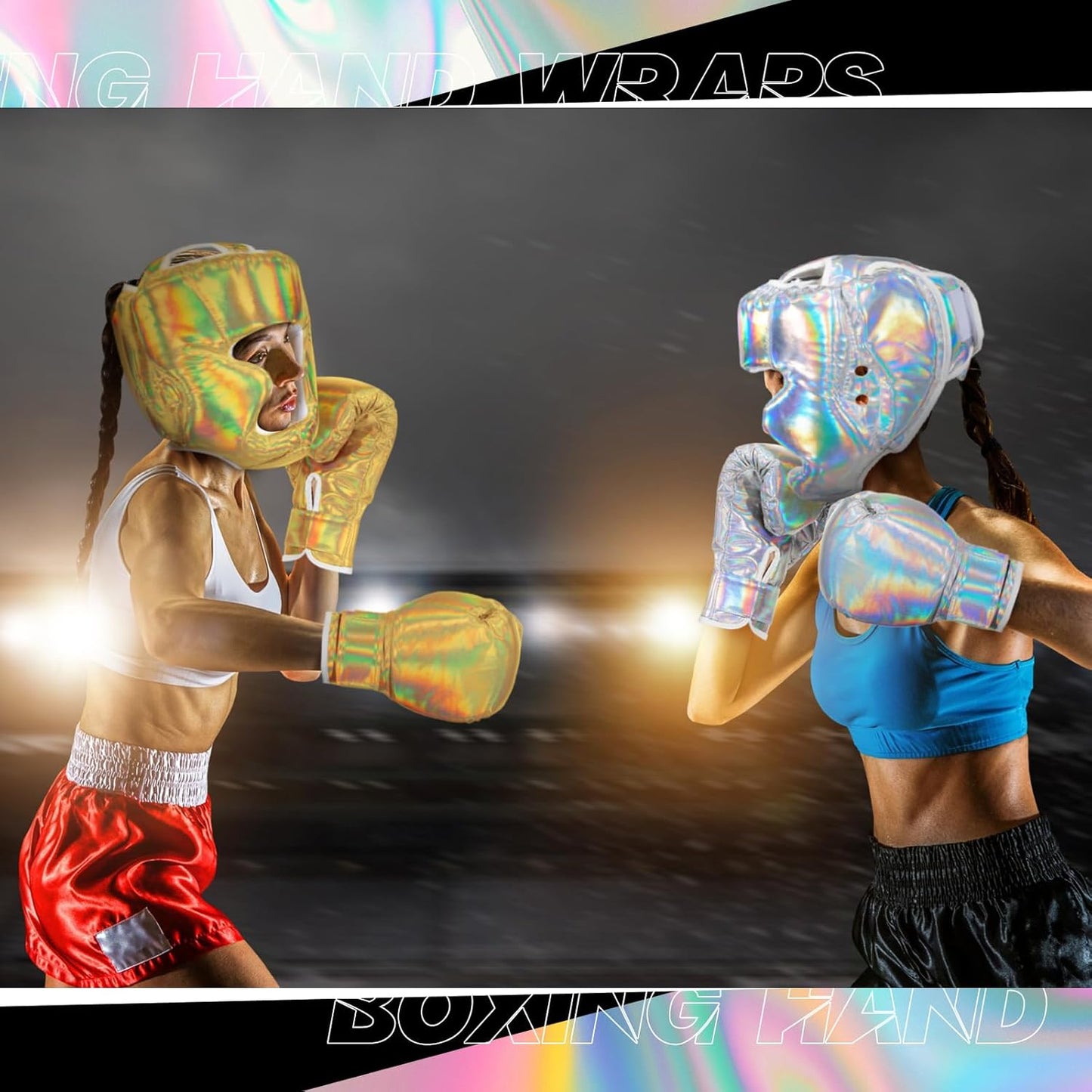 Kanayu 14 Pcs Boxing Set Including 2 Pair of 16 oz Boxing Gloves Headgear Helmet and Hand Wraps Mouth Guards Gifts for Adults Youth Beginners Training Equipment