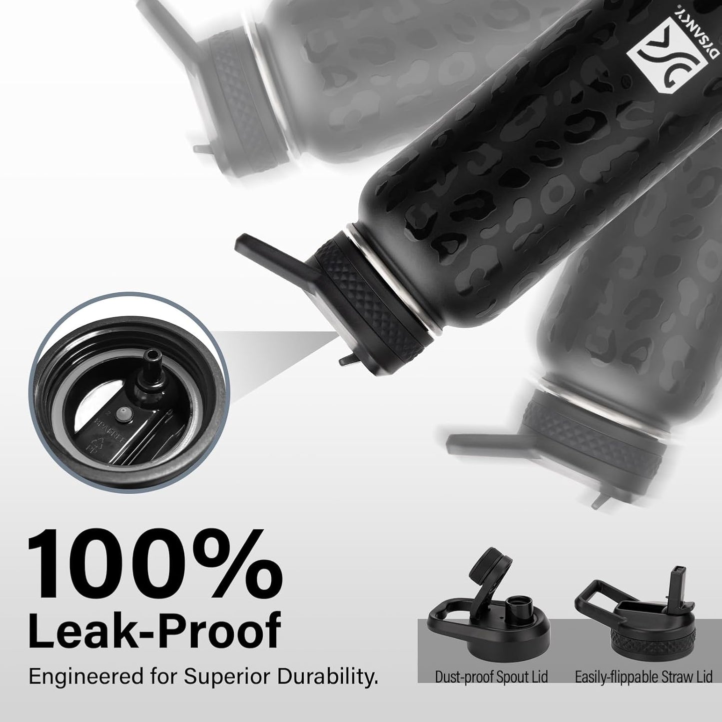 Insulated Water Bottle | Thickened Stainless Steel Vacuum Metal | Portable Sports Water Jug for Gym and Hiking with Straw, Carrier Bag, Handle Strap | BPA-Free 32 oz