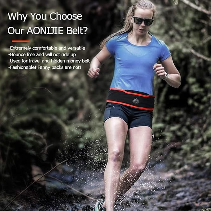 AONIJIE Hydration Belt Running Fanny Pack, with 250ml Soft Water Bottle Flask Phone Holder for Trailing Running Climbing Jogging Cycling Workout Fitness 3 Colors (Red, L/XL)