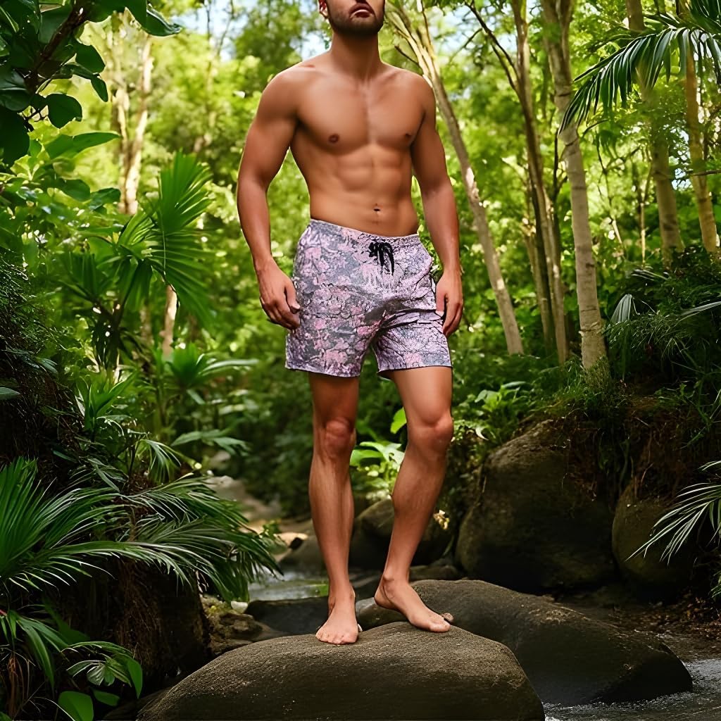 INGEAR Men's Athletic Stretch Workout Shorts Gym Quick Dry Running Trunks Boxer Lining