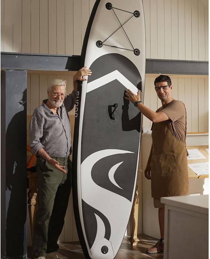 Inflatable Stand Up Paddle Board 10βx30ββ- Ultra-Light SUP with Backpack, Pump, Paddle, Coil Leash, 3 Fins, Repair Kit, Stable Design, Non-Slip EVA Deck for Adults & Youth