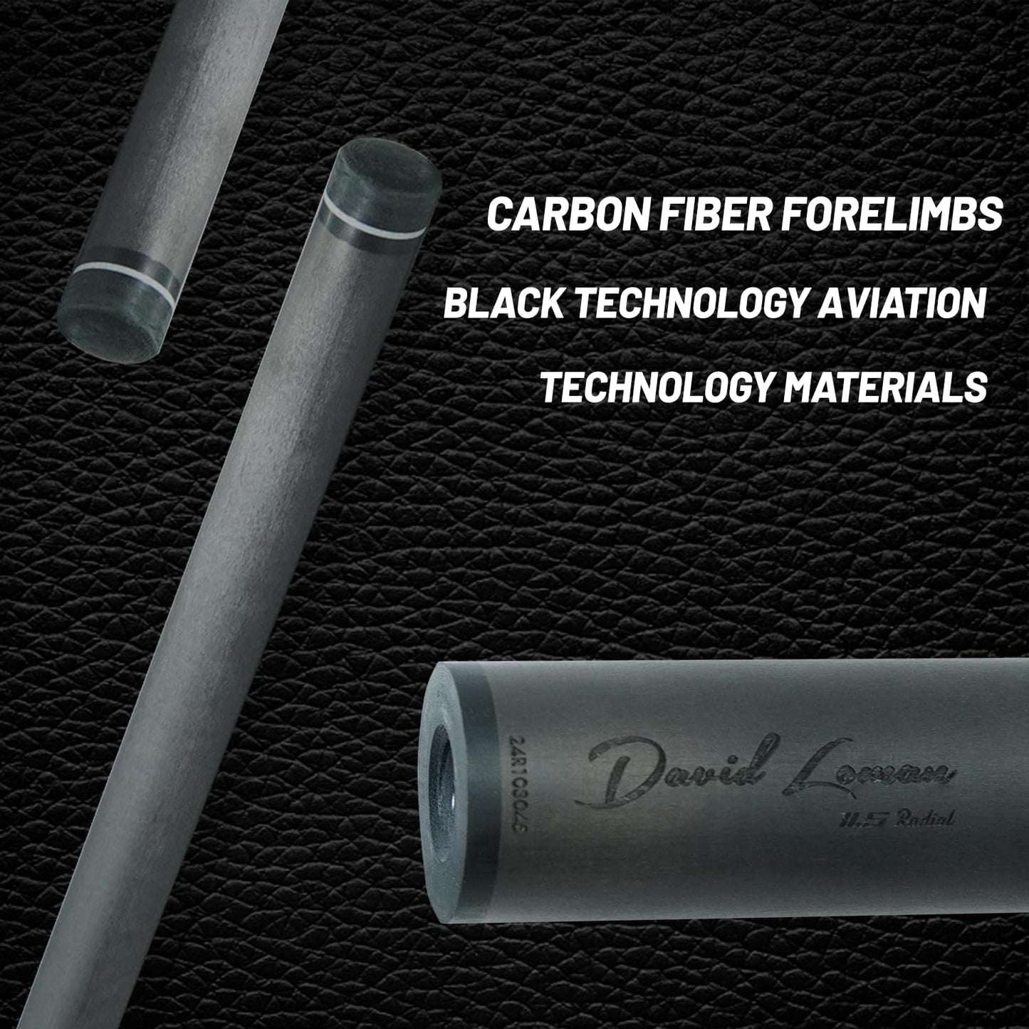 29.13" /Radial Wavy 3/8-10 3/8-11 3/8-14 Uni-Loc 5/16-18 Carbon Pool Cue Single Shaft, Low Deflection Technology, Ultra-Smooth, pro Taper, Easy to Control