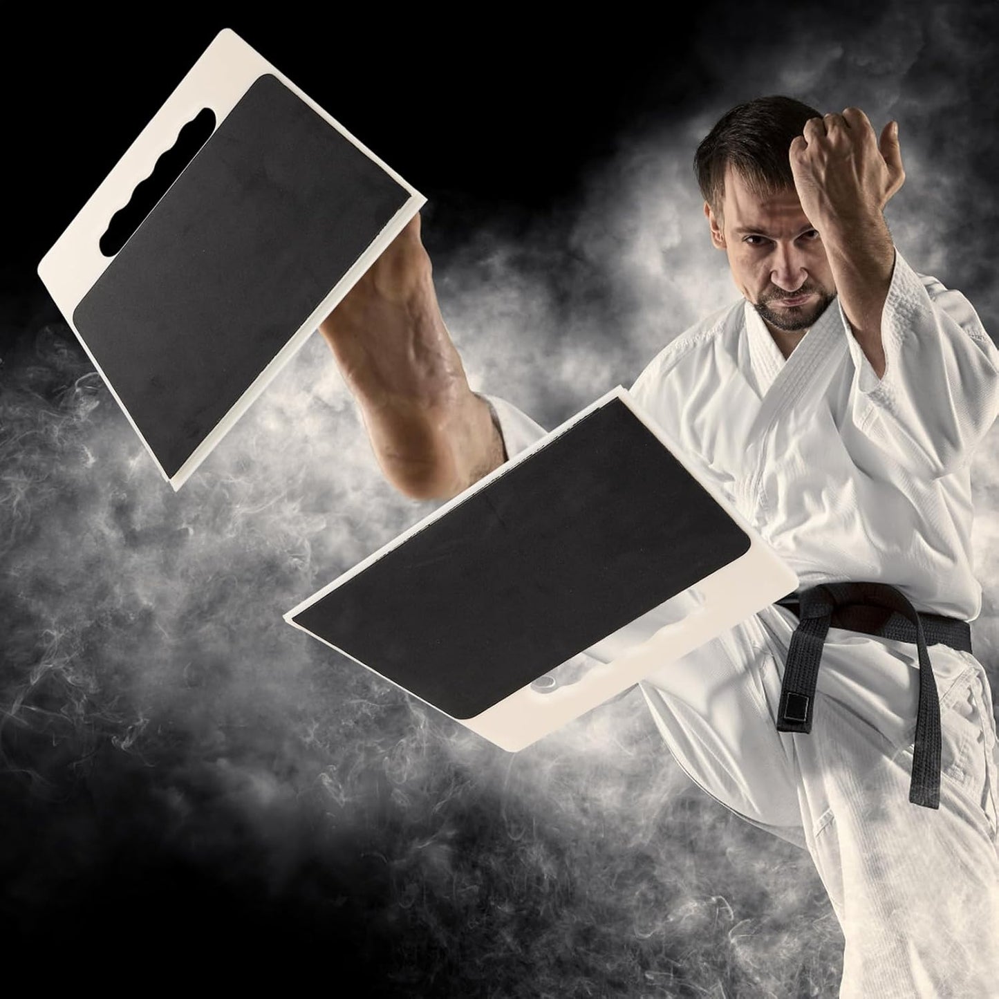 4 Pack Rebreakable Punching Board with Handles, 16.5"x9" Taekwondo Karate MMA Boards, Reusable Plastic Training Breaking Boards, Martial Arts Boxing Training Equipment for Kids Adults, 4 Levels