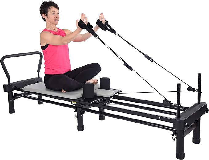 AeroPilates Reformer Home Workout Equipment, Pilates Machine w/Resistance