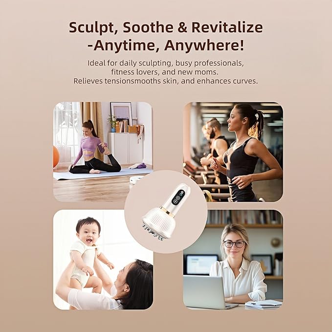 Lymphatic Drainage Massager for Legs, Arms & Belly – Anti Cellulite & Stretch Marks Reduction Tool with Microcurrent, Heat, Vibration & Light Therapy – Portable Body Sculpting Machine for Home Use