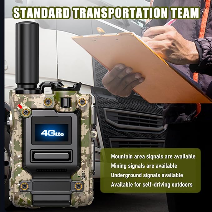 2Pcs 4G Camo Walkie Talkie for Adults,Long Range 4G 1000 Mile Rechargeable Two-Way Radios 3-Day Battery Runtime Ideal for Hiking,Camping,Work,and Emergency Use Portable Two-Way Outdoor Radio(SIM Card)