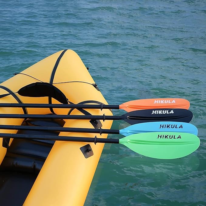 Kayak Paddle 4 Pieces Aluminum Shaft and PP Blade Floating 86.6in/220cm, 90.5inch/230cm Lightweight Oars