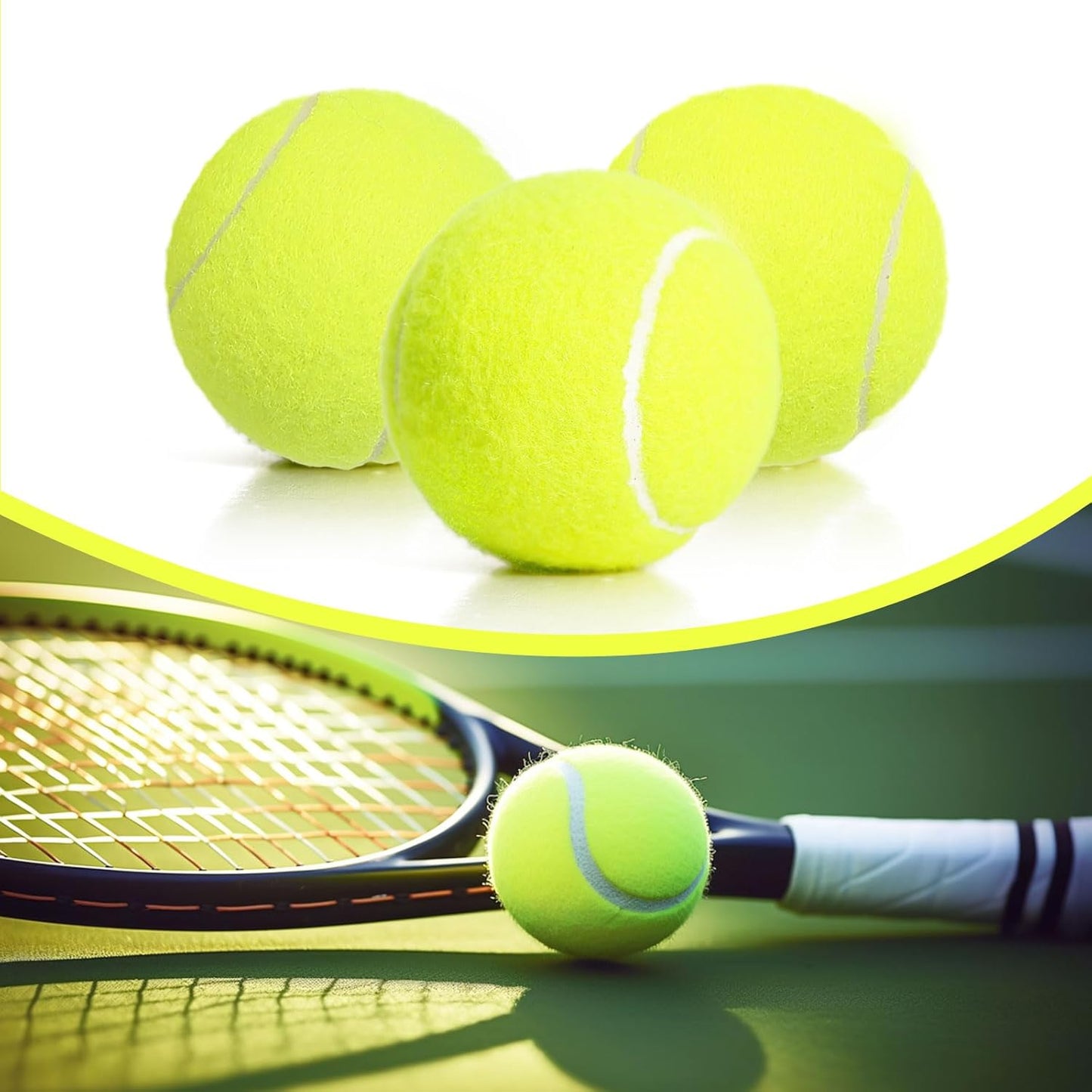 60 Pack Tennis Balls, Training Tennis Balls, Pet Dog Playing Balls, Practice Tennis Balls with Mesh Bag for Transport and Beginner Training