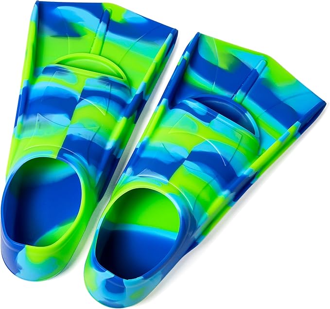 Kids Swim Fins,Short Comfortable Flippers for Lap Swimming and Training for Child,Girls,Boys,Beginners