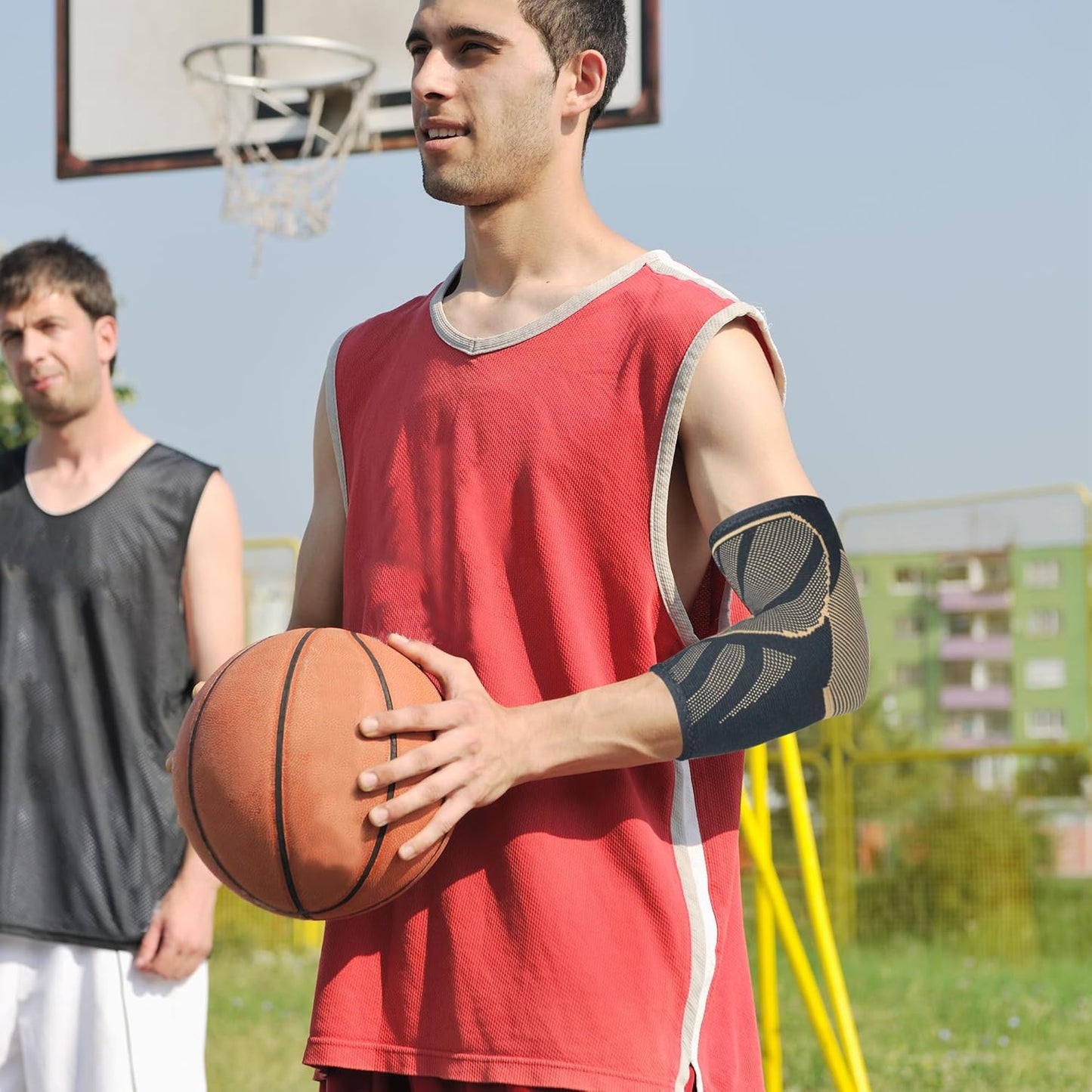 Arm Supports Sleeve,Elbow Compression Sleeve (2 Pair),Tennis Elbow Braces for Tendonitis and Tennis Elbow,Arm Supports Sleeves golfer,tennis elbow relief for women & men,elbow sleeve for weightlifting