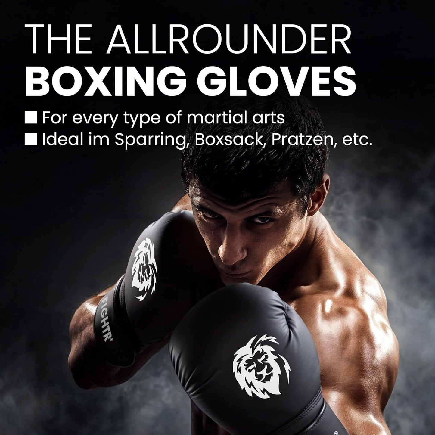 FIGHTR® Boxing Gloves - Maximum Protection & Stability | Boxing Gloves for Boxing, MMA, Muay Thai & Kickboxing | Sizes 8-16 oz