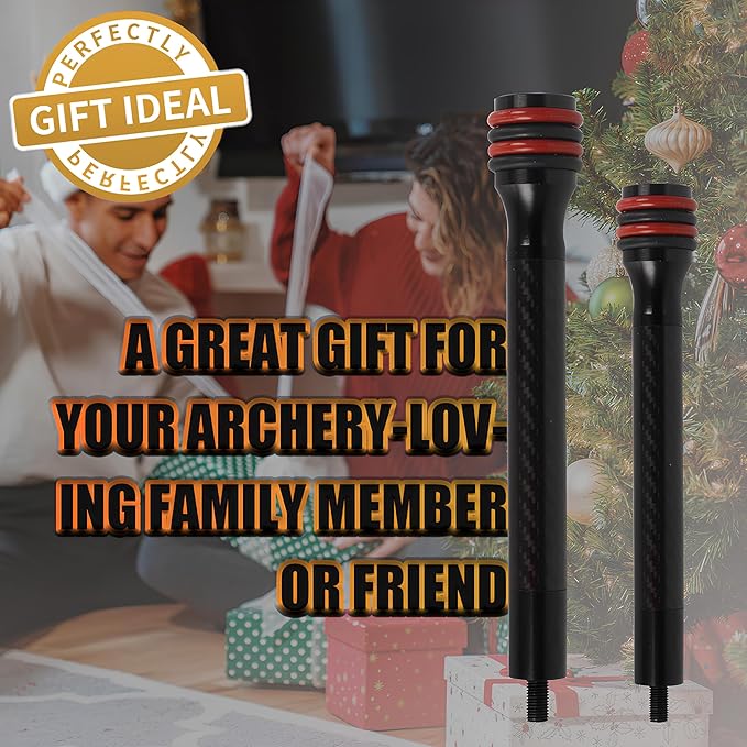 Archery 6″/8″ Bow Stabilizer- Carbon Fiber Bow Balance Bar with Damping System for Compound/Recurve Bow Hunting Archery Accessory Equipment