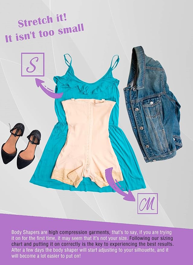 M&D Full Body Faja for Women | Fajas Colombianas Moldeadoras Post Surgery – Stage 2 Faja for Tummy Tuck, Lipo 360 & BBL