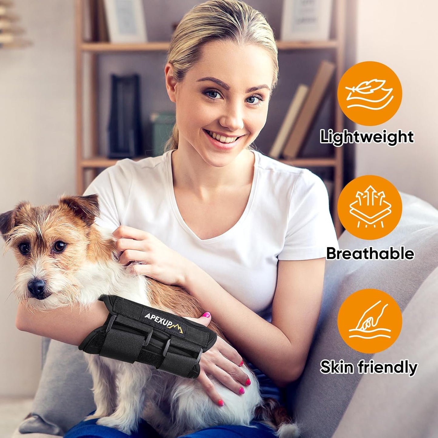 APEXUP Wrist Brace for Carpal Tunnel, Night Pain Relief Hand Brace with Adjustable Wrist Wraps and Splint for Men and Women, Ideal for Tendonitis, Arthritis, and Sprains (M, Left)