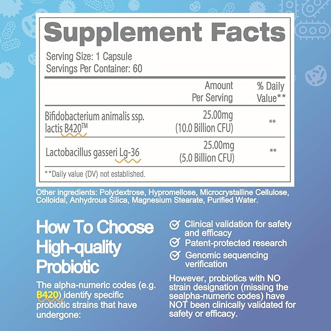 Life-Space 2 Month Serving Shape B420 Probiotics for Shape Better, GLP-1 Boost, Clinically Backed Metabolism Support, Probiotics for Women and Men, 60 Vegetarian Capsules