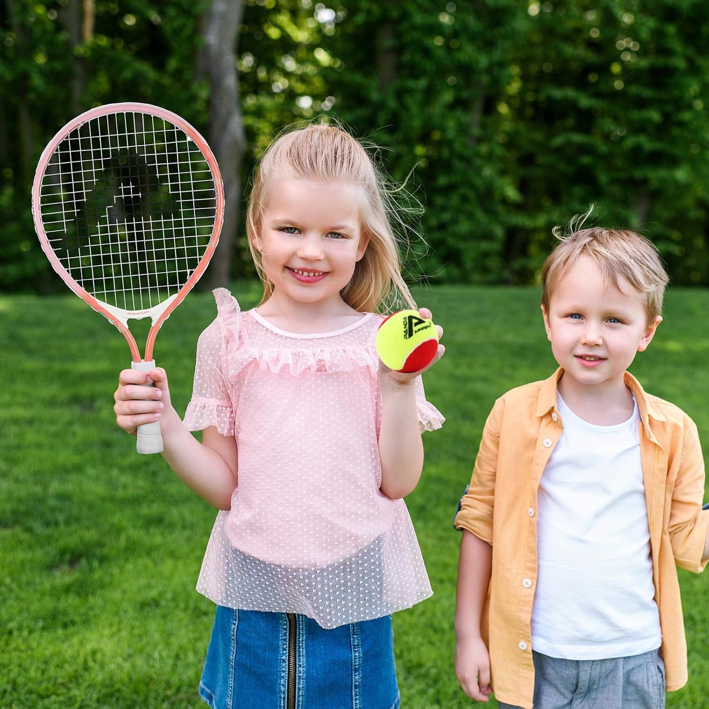 LITIAN Kids Tennis Balls – 50% 75% Low Compression Red Orange Balls with Durable Felt – Softer Than Regular Tennis Balls, Great for Youth Training & Dog Play (12 & 30 Pack)