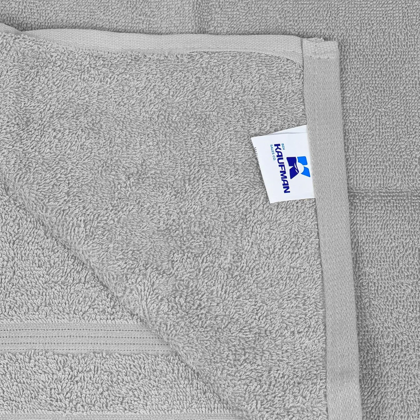 Kaufman - Premium Hand Towels Set for Bathroom, Spa, Gym, and Face Towel 100% Cotton Ring Spun, Ultra Soft Feel and Highly Absorbent Towels (Light Gray, 36)