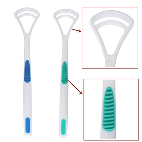 6 PCS Tongue Scraper Cleaner Tongue Coating Brush Oral Cleaning Tools