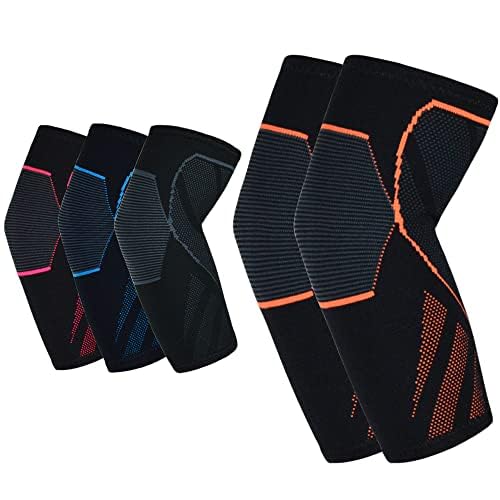 Arm Supports Sleeve,Elbow Compression Sleeve(1 Pair)，Tennis Elbow Braces for Tendonitis and Tennis Elbow，Arm Supports golfer，tennis elbow relief for women & men,elbow sleeve for weightlifting