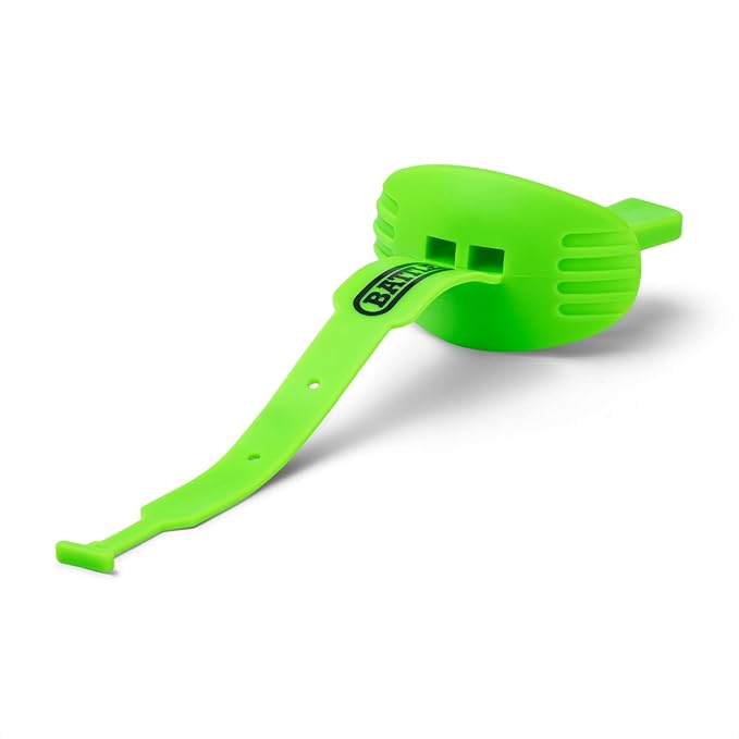 Battle Sports Speed Football Mouthguard with Strap - Oxygen Football Mouthguard Superior Airflow & Better Performance, Maximum Breathability - Neon Green