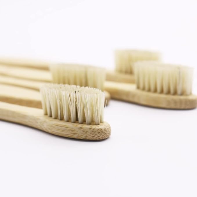 Bamboo Toothbrush Boar Bristles 100% Biodegradable and Natural 8 Pieces of One Pack