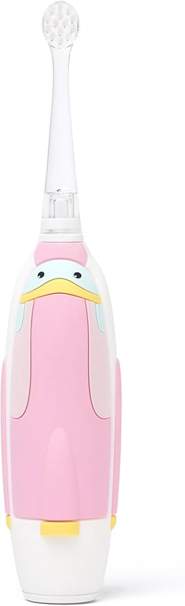 SuperMouth Turbo Twins Sonic Toothbrush – Battery-Powered, Soft Bristles, Flashlight to See Kids’ Mouth, Soothes Teething & Cleans Teeth for Ages 0-36 Months, Augmented Reality Sticker Included