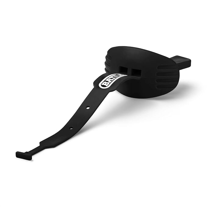 Battle Sports Speed Football Mouthguard with Strap - Oxygen Football Mouthguard Superior Airflow & Better Performance, Maximum Breathability - Black