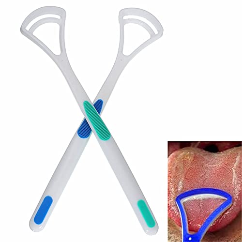 6 PCS Tongue Scraper Cleaner Tongue Coating Brush Oral Cleaning Tools