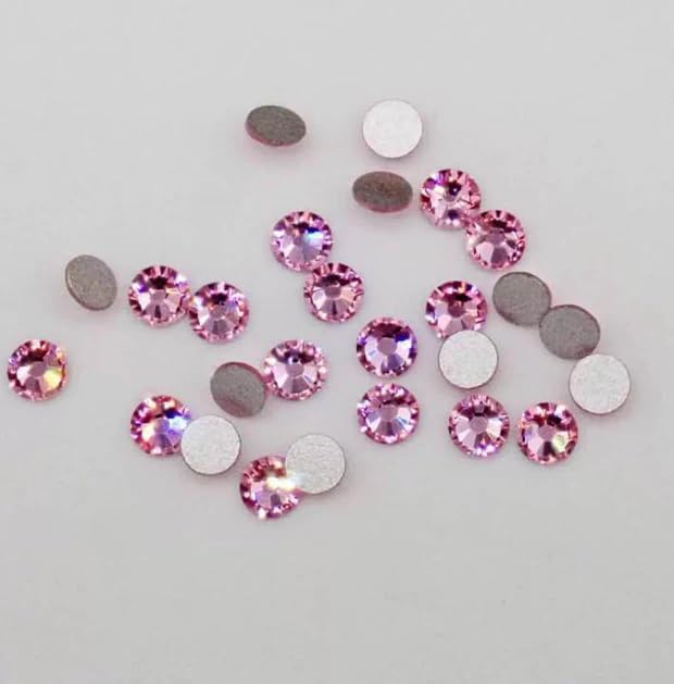 LaserGlow Premium Tooth Gems – 20 Count 1.8mm Pink Rose Crystal Dental Jewelry – Shiny Tooth Crystals with Brilliant Reflection, Easy Application & Long-Lasting Hold