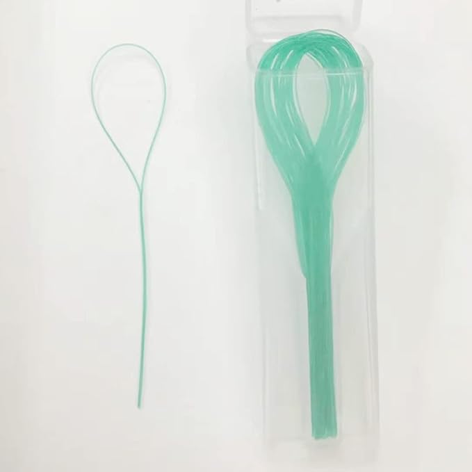 EasyHonor Dental Floss Threaders for Braces, Bridges, and Implants,Green, 300 Count (6 Pack)