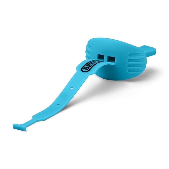 Battle Sports Speed Football Mouthguard with Strap - Oxygen Football Mouthguard Superior Airflow & Better Performance, Maximum Breathability - Neon Blue