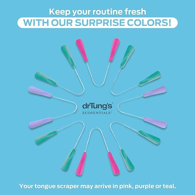 drTung's Tongue Cleaner, Stainless Steel Tongue Scraper 12 Pack