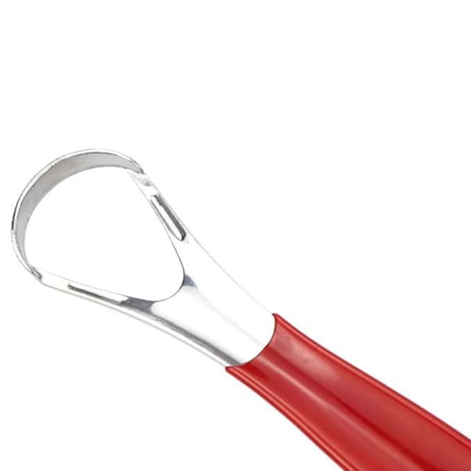 GANAZONO 2pcs Tongue Brush Stainless Steel Tongue Scrapers Oral Care Tool for Family