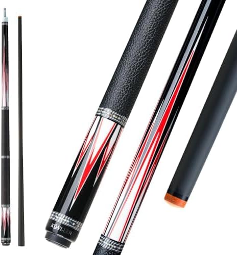 KONLLEN Carbon Fiber Pool Cue Stick Low Deflection Hand-Made Inlay Billiard Cue Ultra-Smooth Professional Feeling Billiard Pool Cue Sticks for Adults